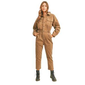 Brown Corduroy Jumpsuit